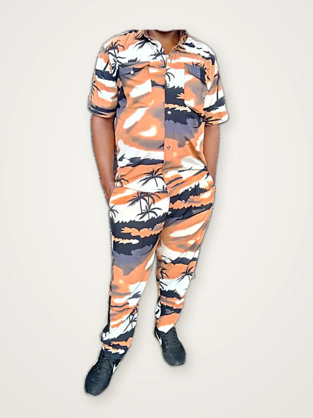 Ensemble Camouflage Orange